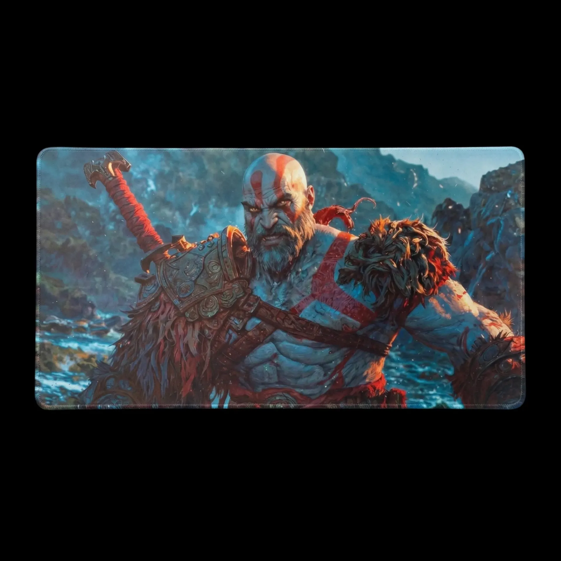 Kratos (Angry) Desktop mat by Urbanrat