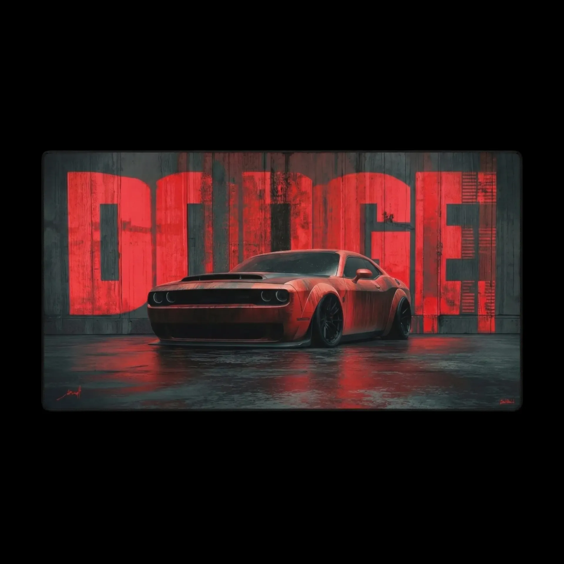 Dodge challenger Desktop mat by urbanrat